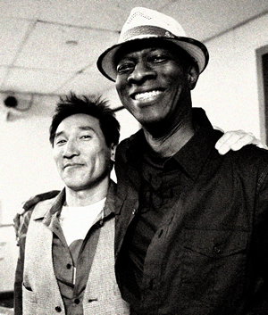 Keb Mo and Kevin So B.B. Kings backstage, New York City 